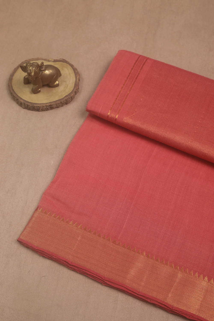 Peach Mangalagiri Cotton saree