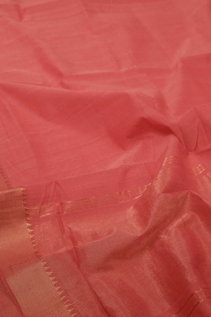 Peach Mangalagiri Cotton saree