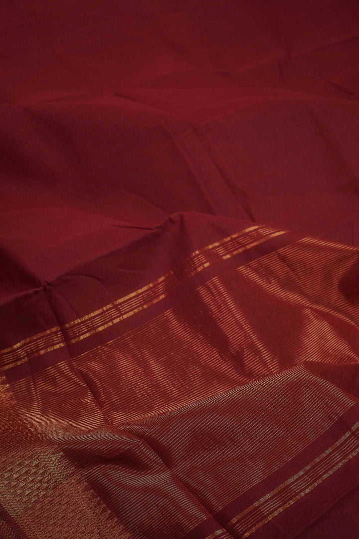 Mahogany Maroon Mangalagiri Cotton saree