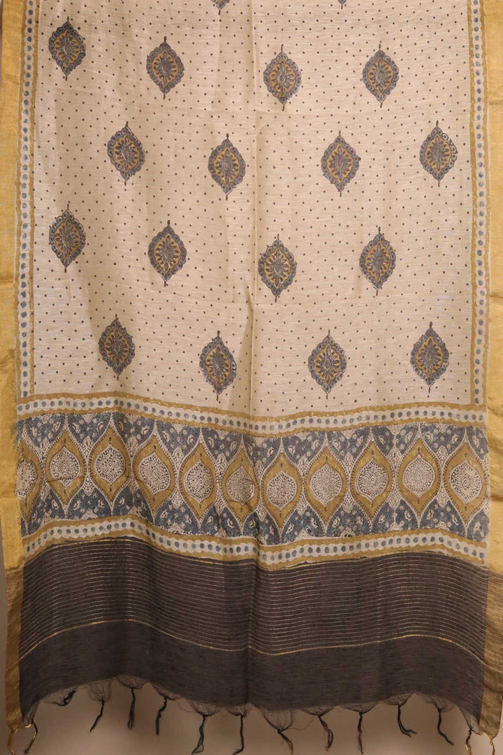 Linen Top & Dupatta - Matkatus 