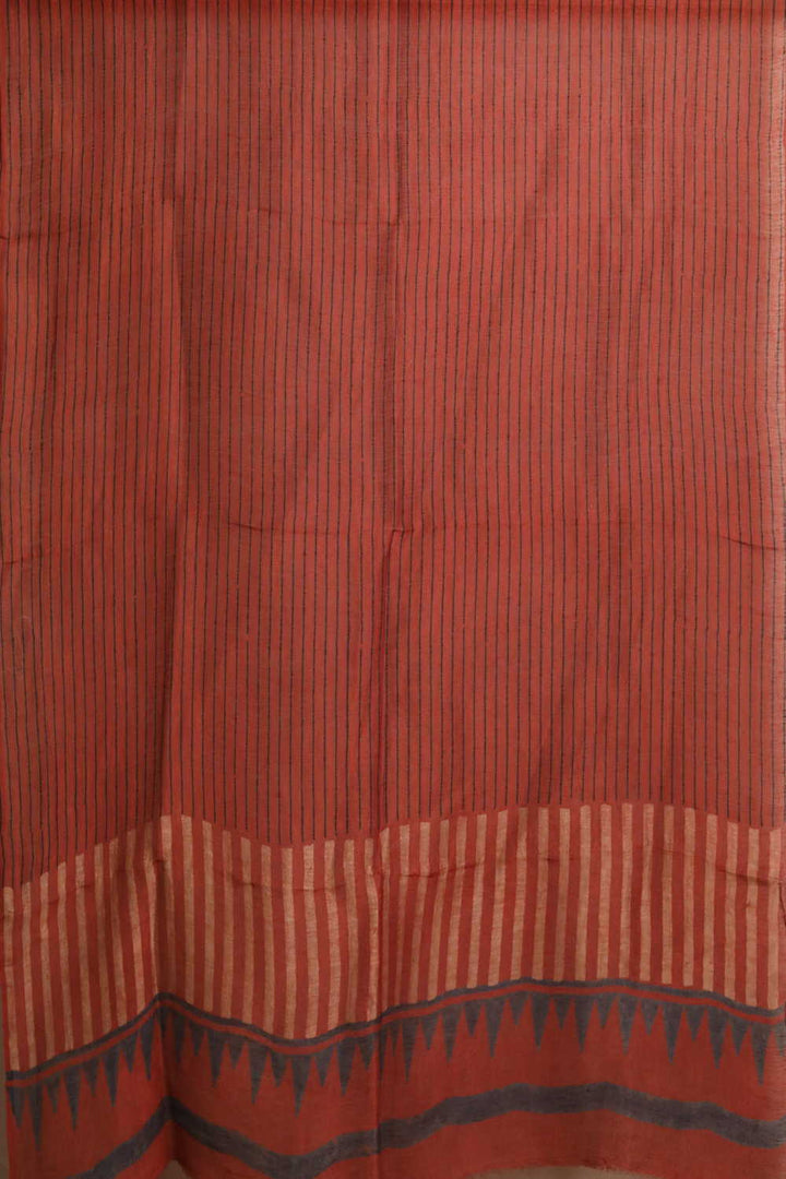 Ajrak Linen Top & Dupatta - Matkatus 