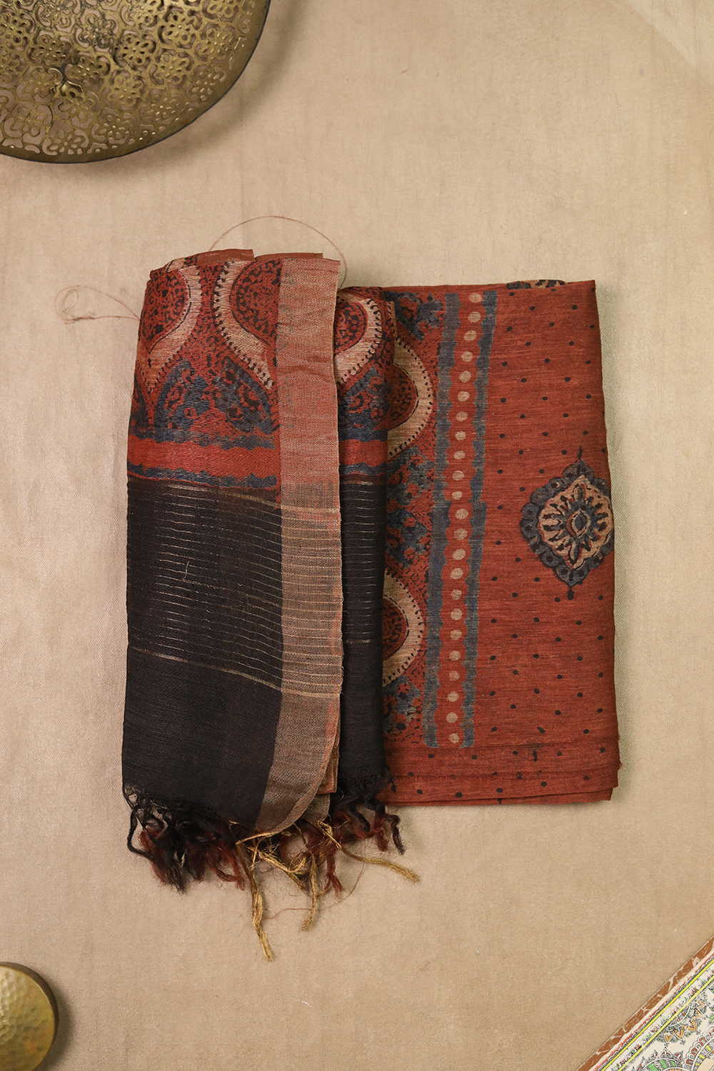 Linen Top & Dupatta - Matkatus 