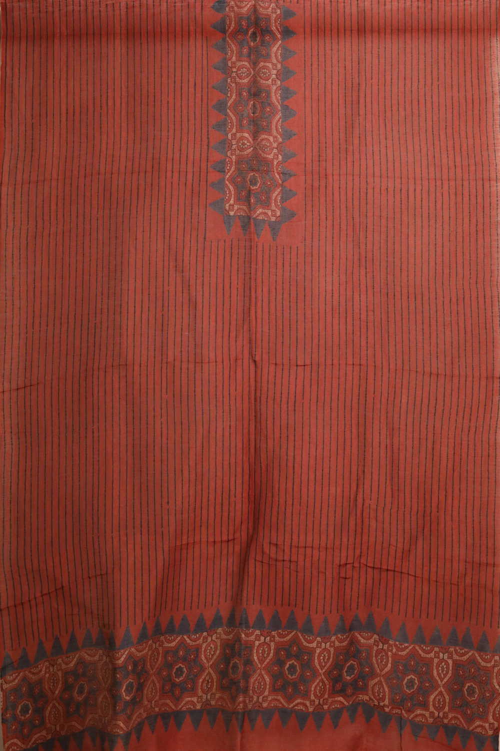 Ajrak Linen Top & Dupatta - Matkatus 