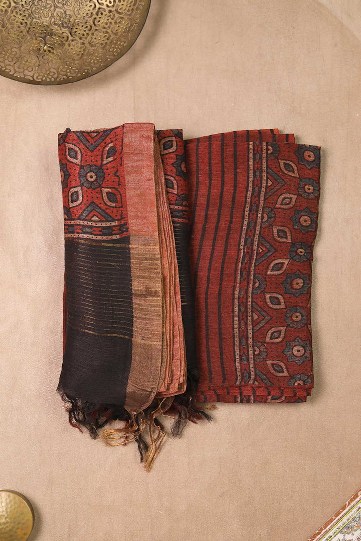 Linen Top & Dupatta - Matkatus 