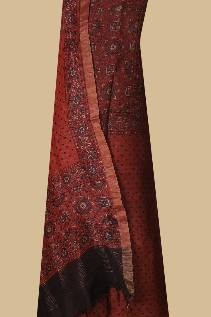 Linen Top & Dupatta - Matkatus 