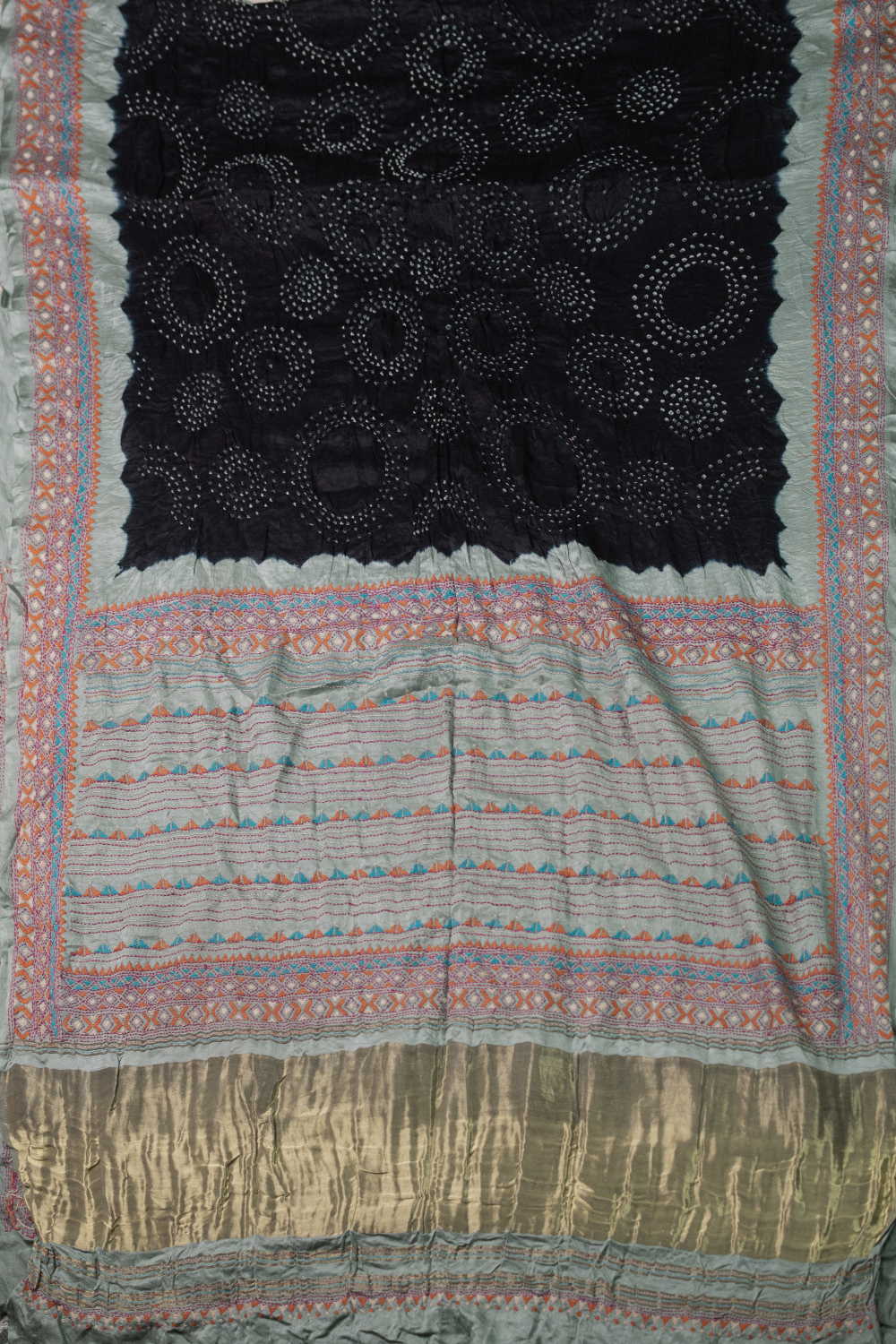 Ajrak Bandhani Saree - Matkatus 