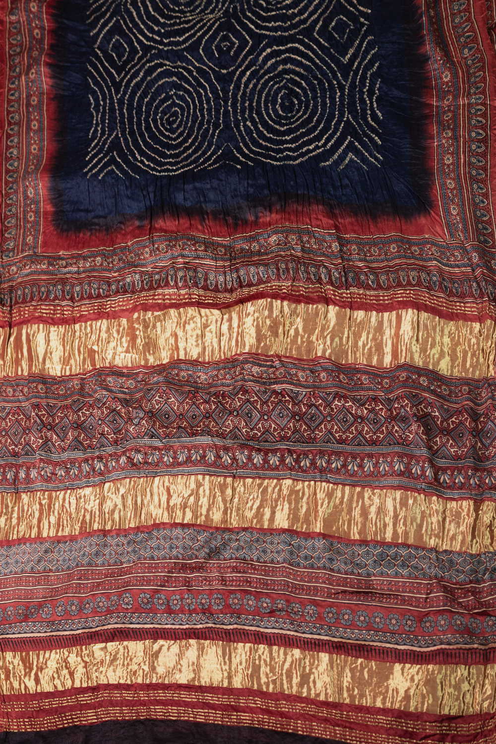 Ajrak Bandhani Saree - Matkatus 
