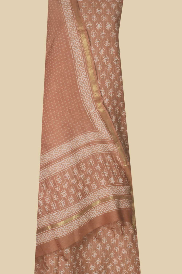 Block Printed Chanderi Suits - Matkatus