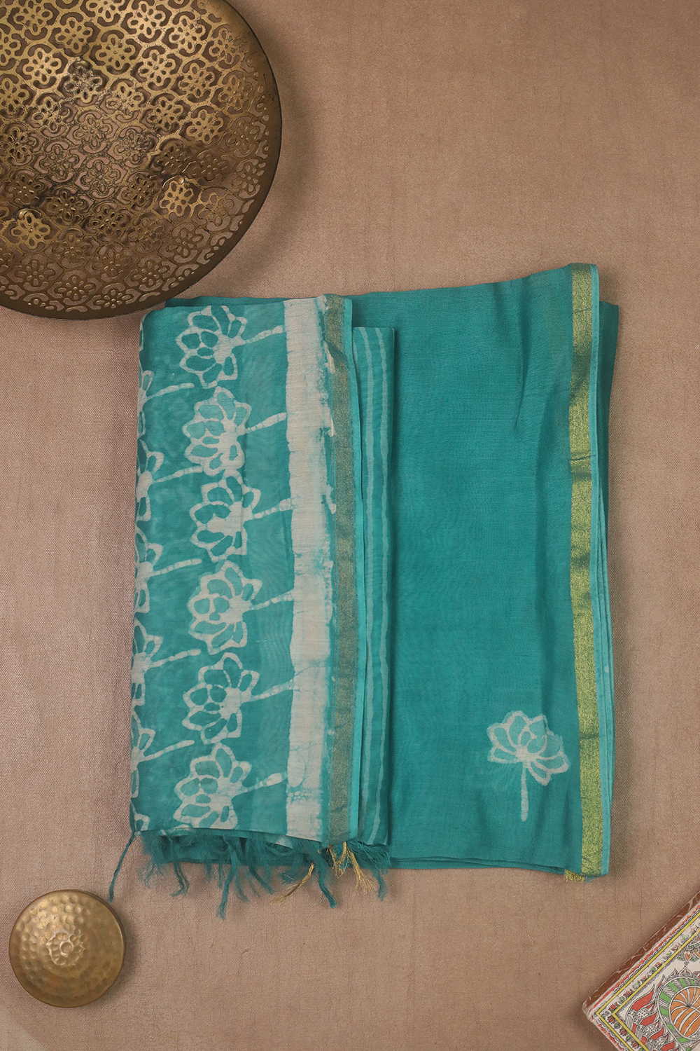 Block Printed Chanderi Suits - Matkatus