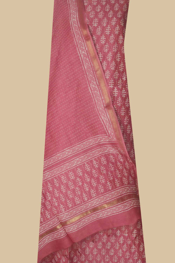Block Printed Chanderi Suits - Matkatus