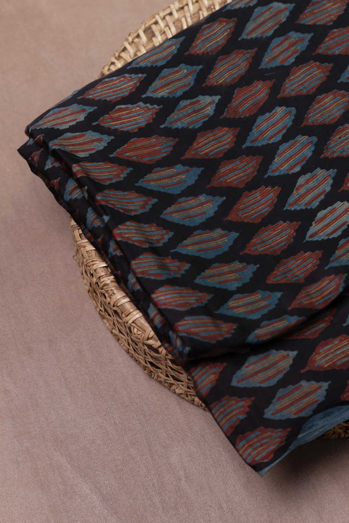 Block Printed Modal Silk Fabric - Matkatus 