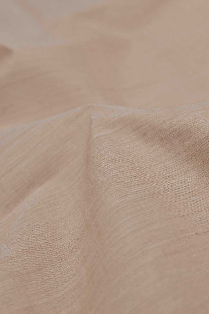 Light Beige Mangalagiri Cotton Fabric-0.85 m
