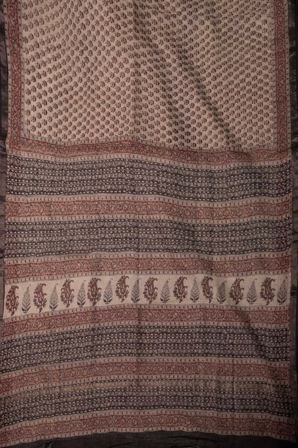 Block Printed Cotton Saree - Matkatus 