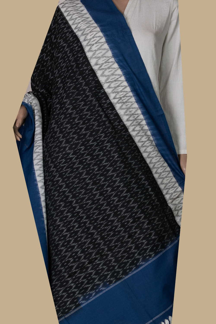 Ikat Cotton Dupatta - Matkatus 