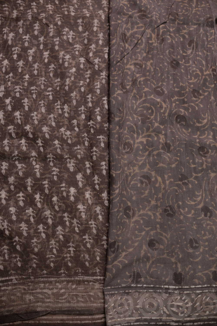 Block Printed Cotton Saree - Matkatus 
