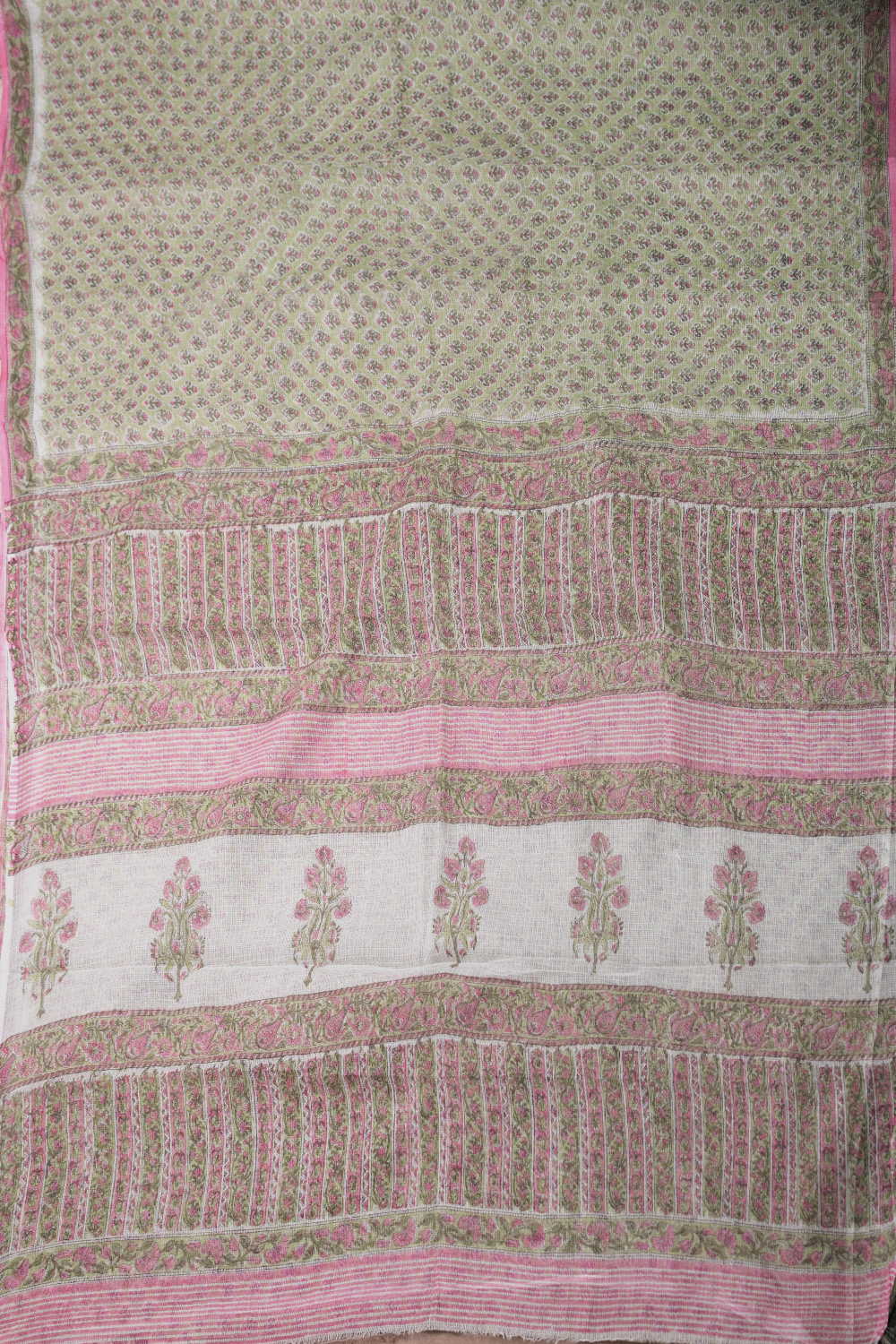 Block Printed Cotton Saree - Matkatus 