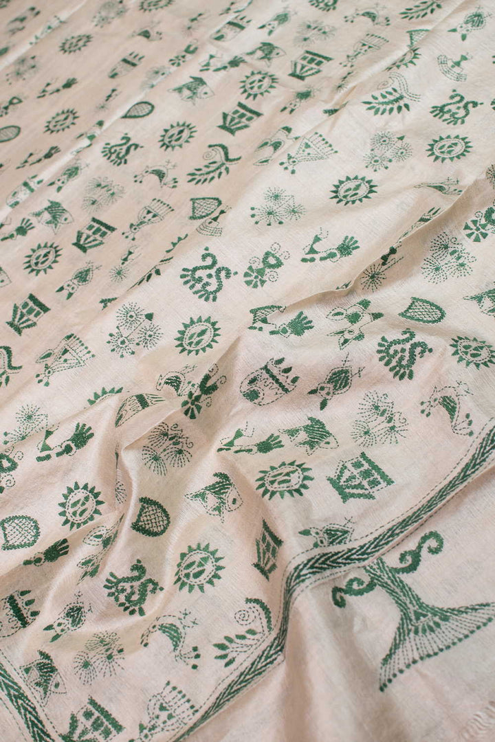 Kantha Silk Dupatta - Matkatus 