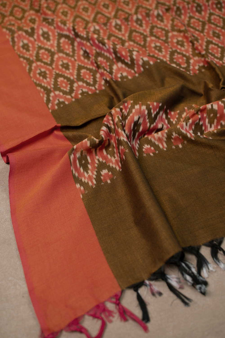 Ikat Cotton Dupatta - Matkatus
