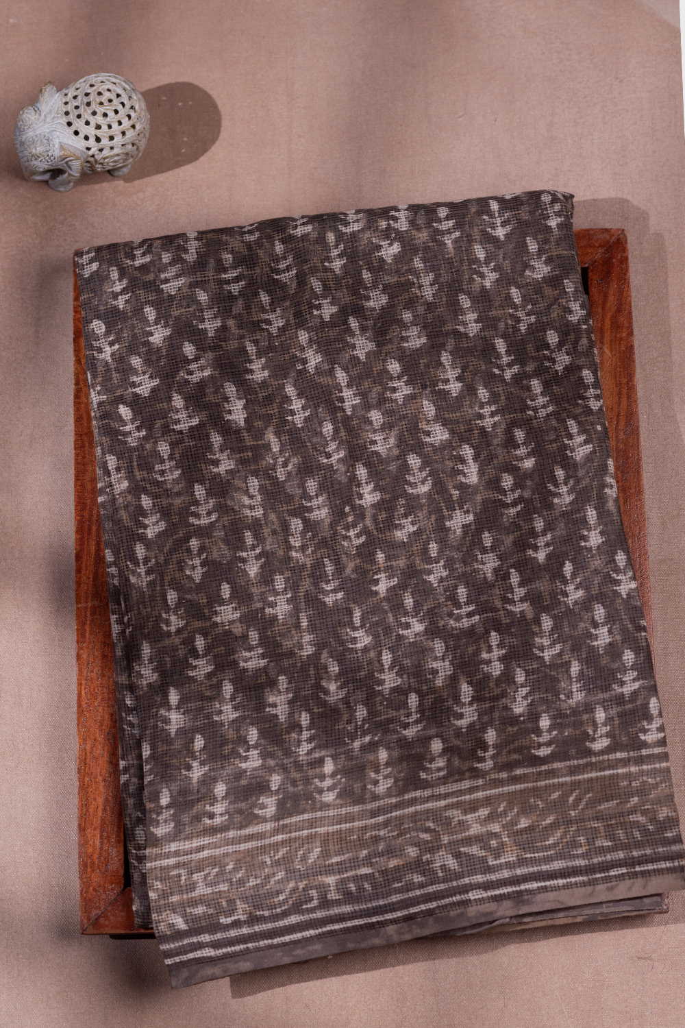 Block Printed Cotton Saree - Matkatus 
