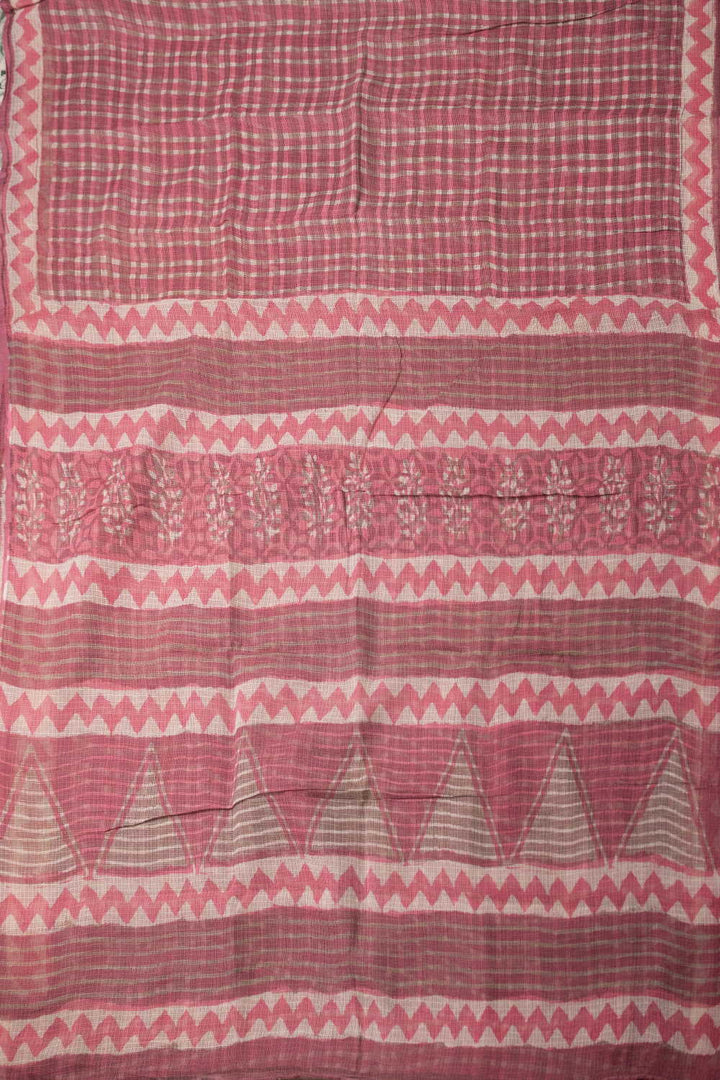 Block Printed Cotton Saree - Matkatus 