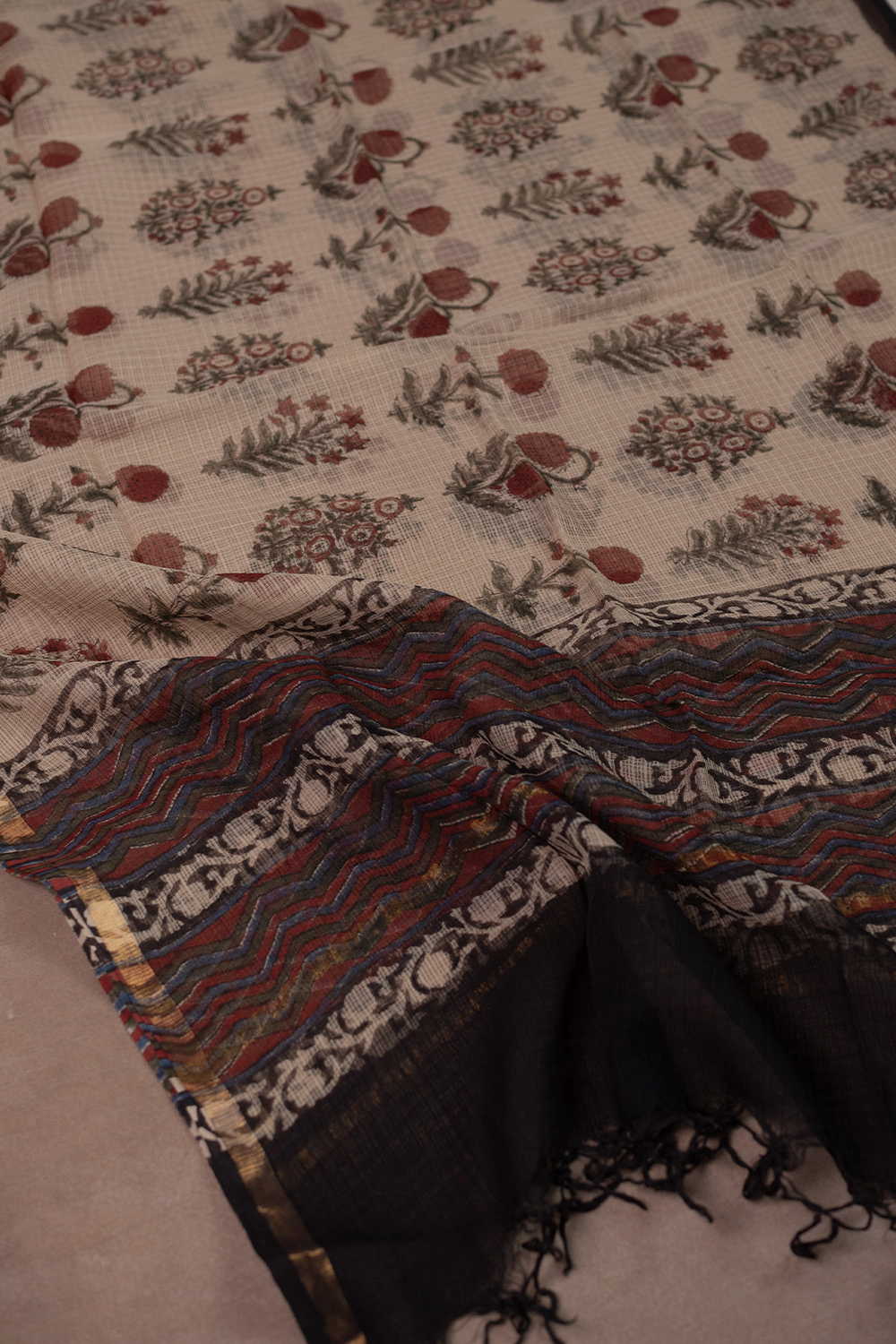 Block Printed Dupattas - Matkatus 