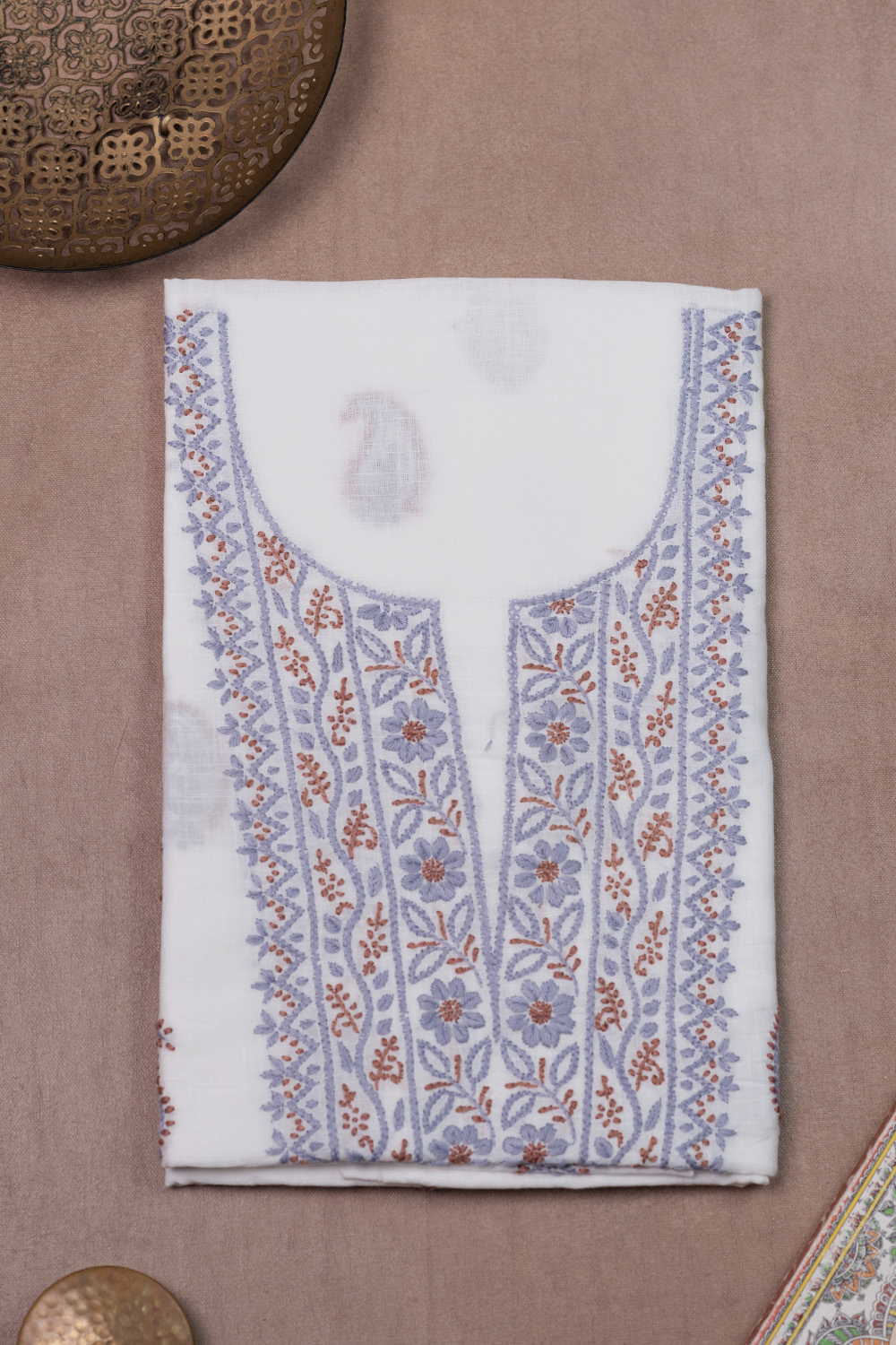 Chikankari Kurta Fabric - Matkatus 