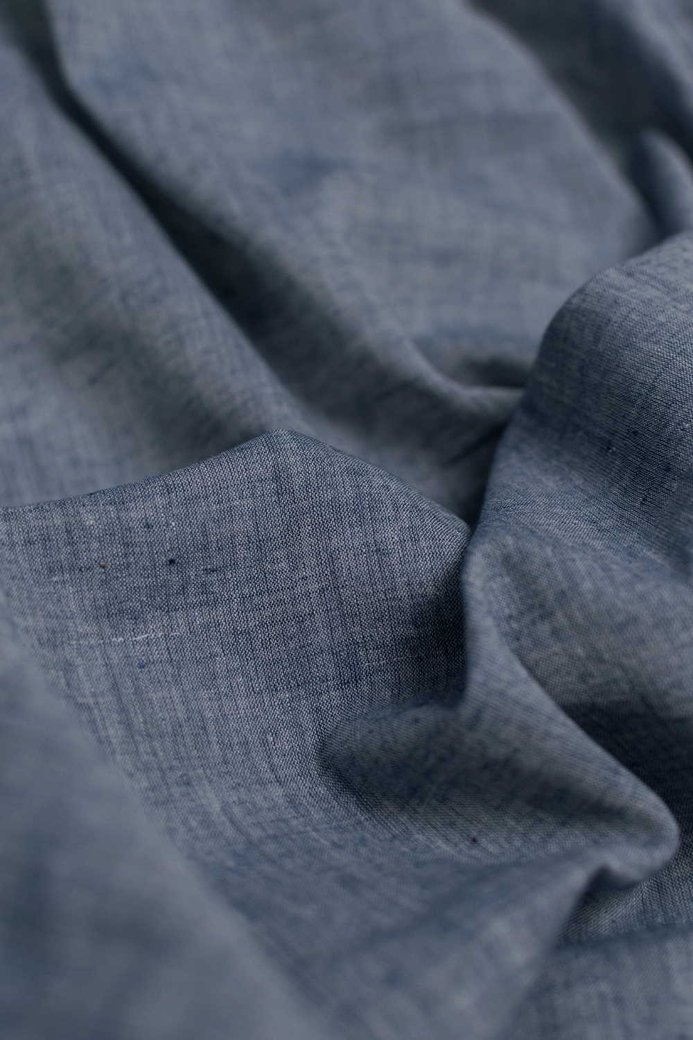 Bluish Grey Handwoven Mul Cotton Fabric - 1.2m