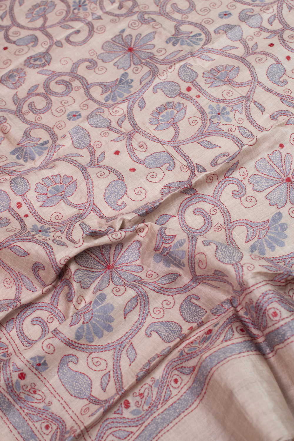 Kantha Silk Dupatta - Matkatus 