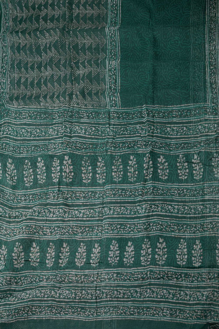 Block Printed Cotton Saree - Matkatus 