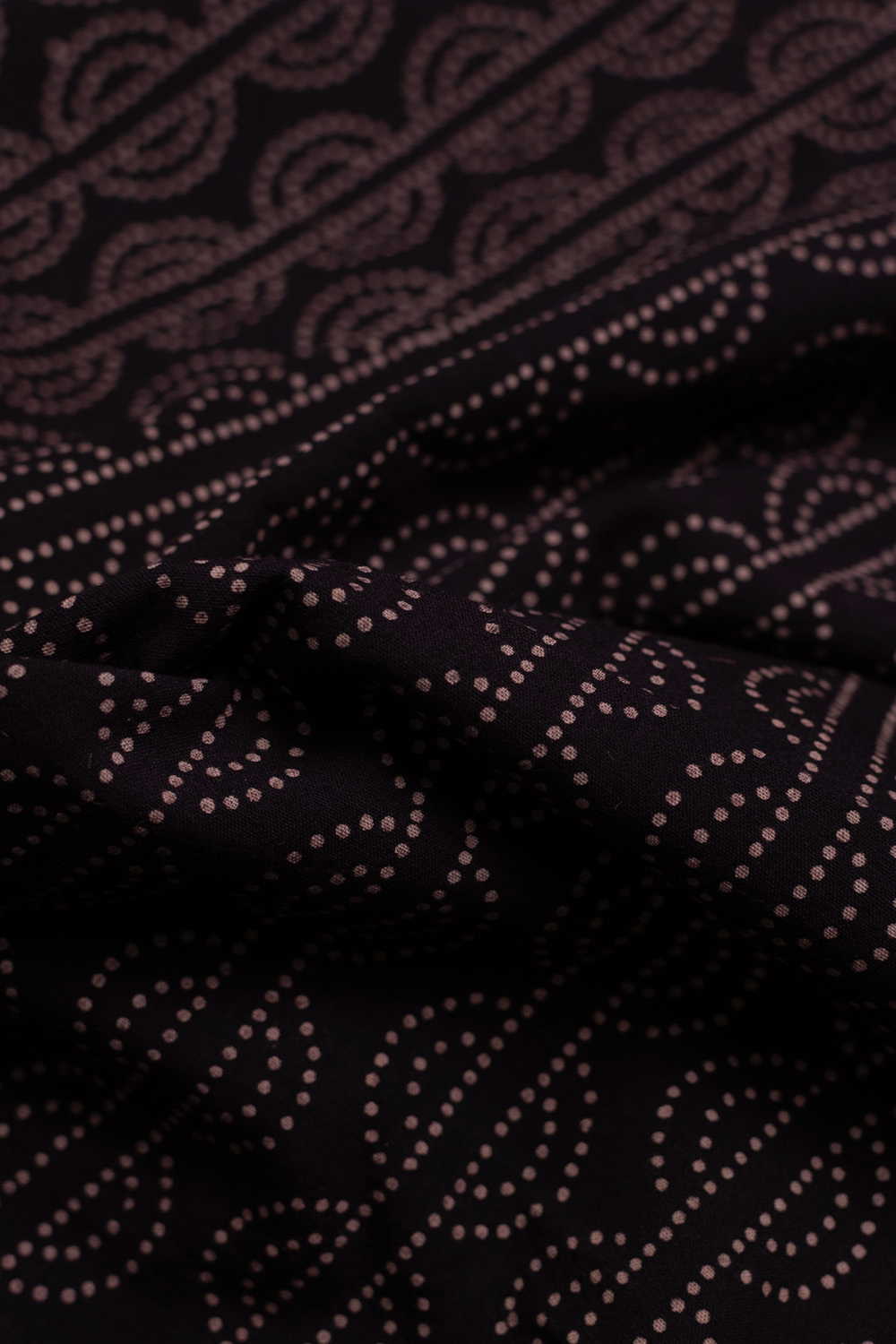 Black Ajrak Print Fabrics - Matkatus 
