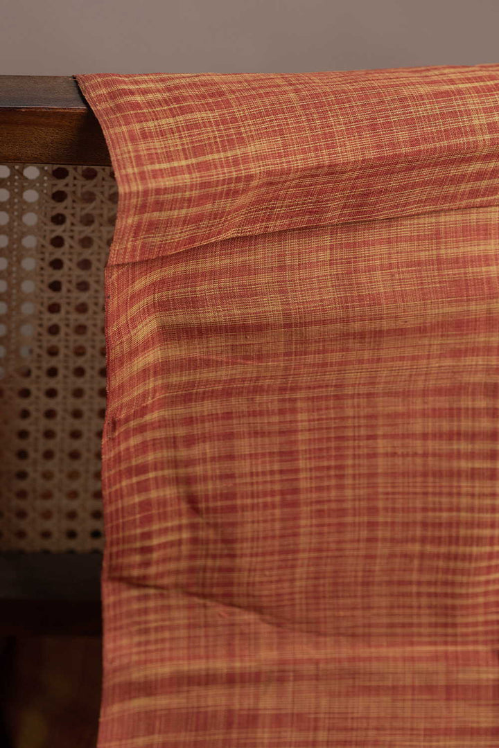 Dark Orange Handspun Cotton Fabric