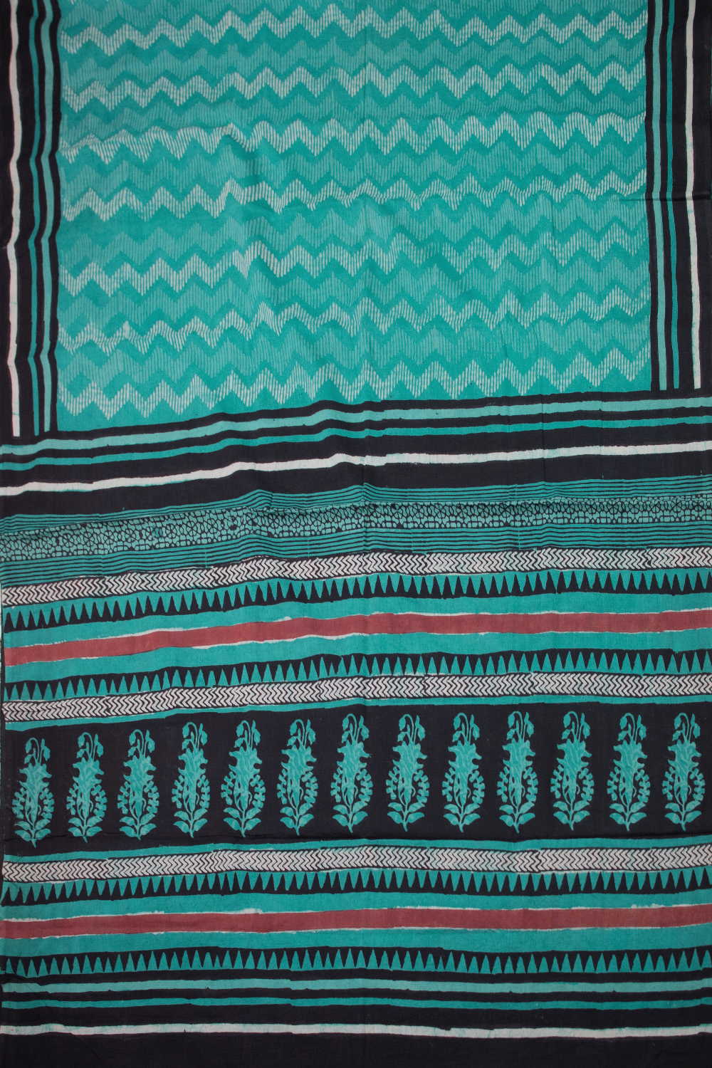 Block Printed Cotton Saree - Matkatus 