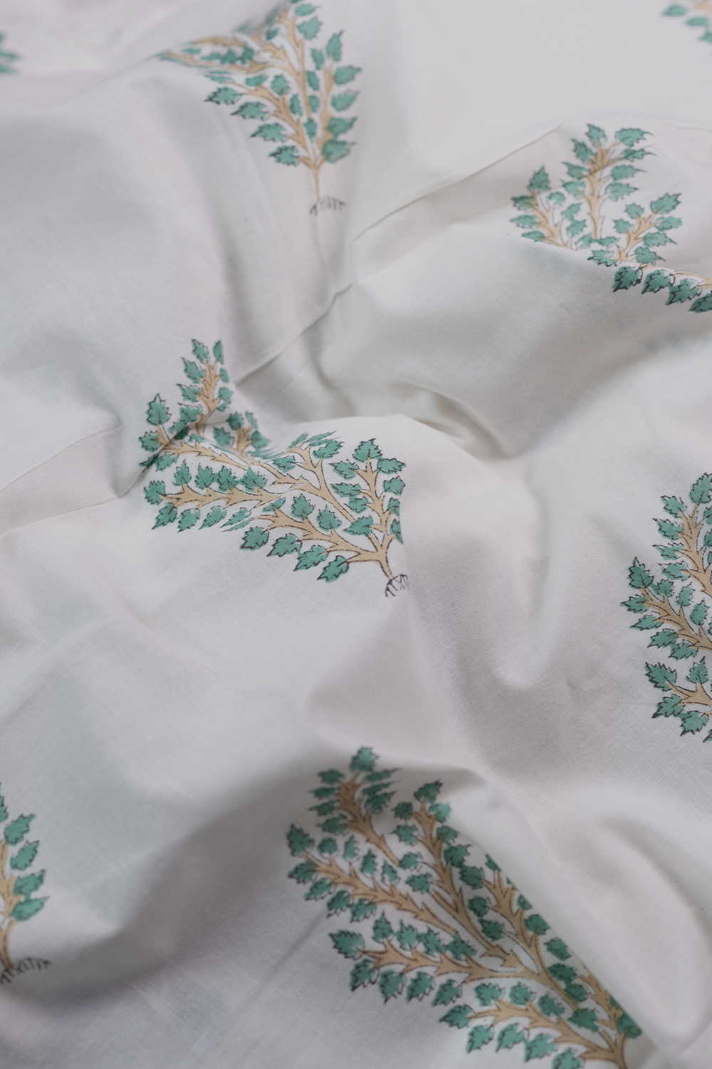 Block Printed Cotton Fabric - Matkatus 