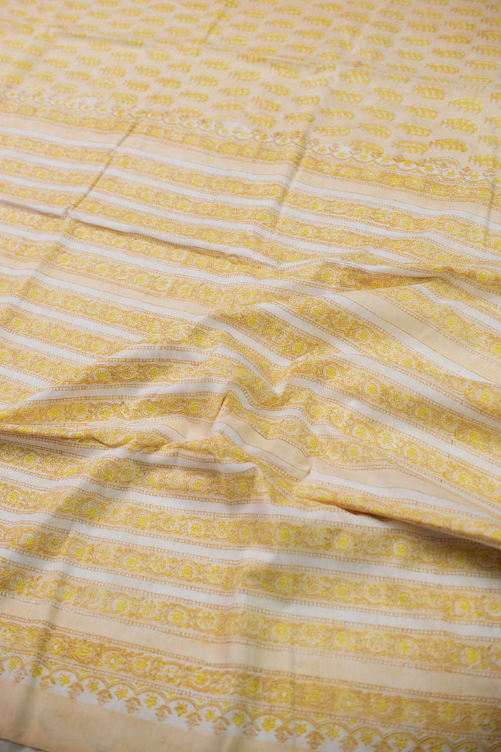 Block Printed Cotton Saree - Matkatus