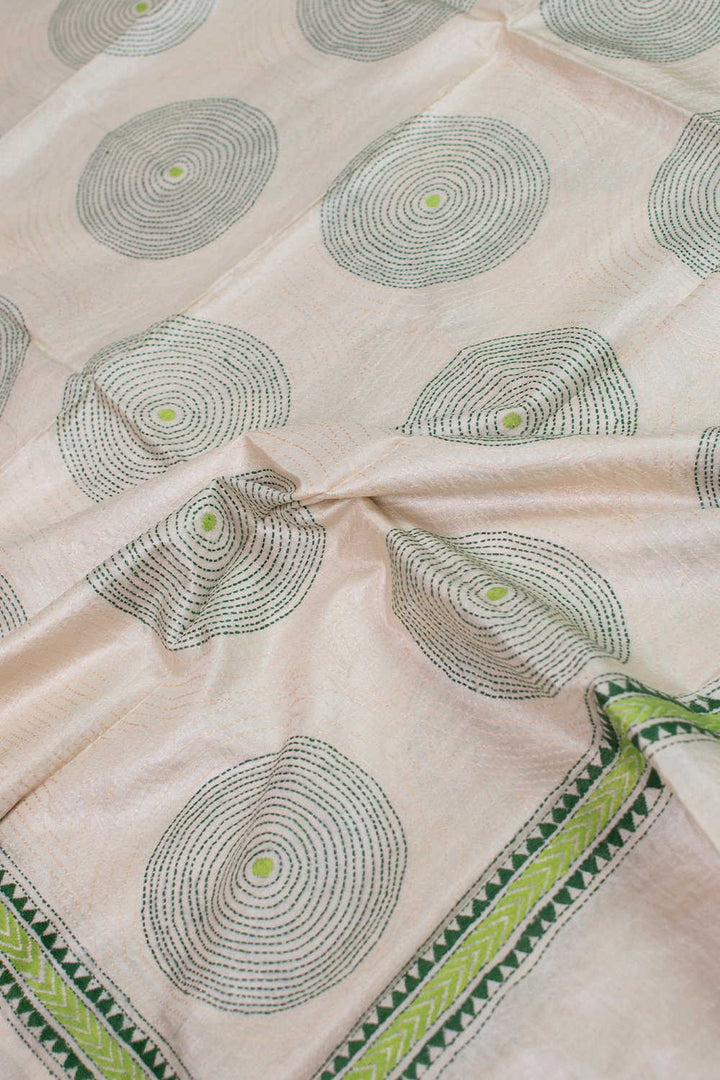 Kantha Silk Dupatta - Matkatus 