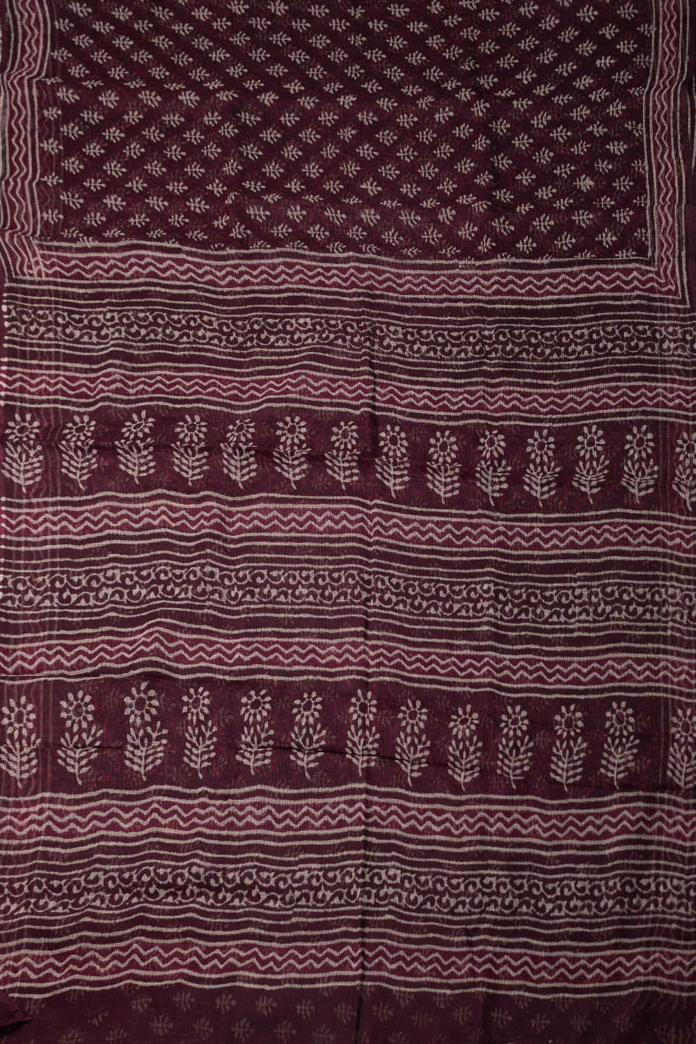 Block Printed Cotton Saree - Matkatus 
