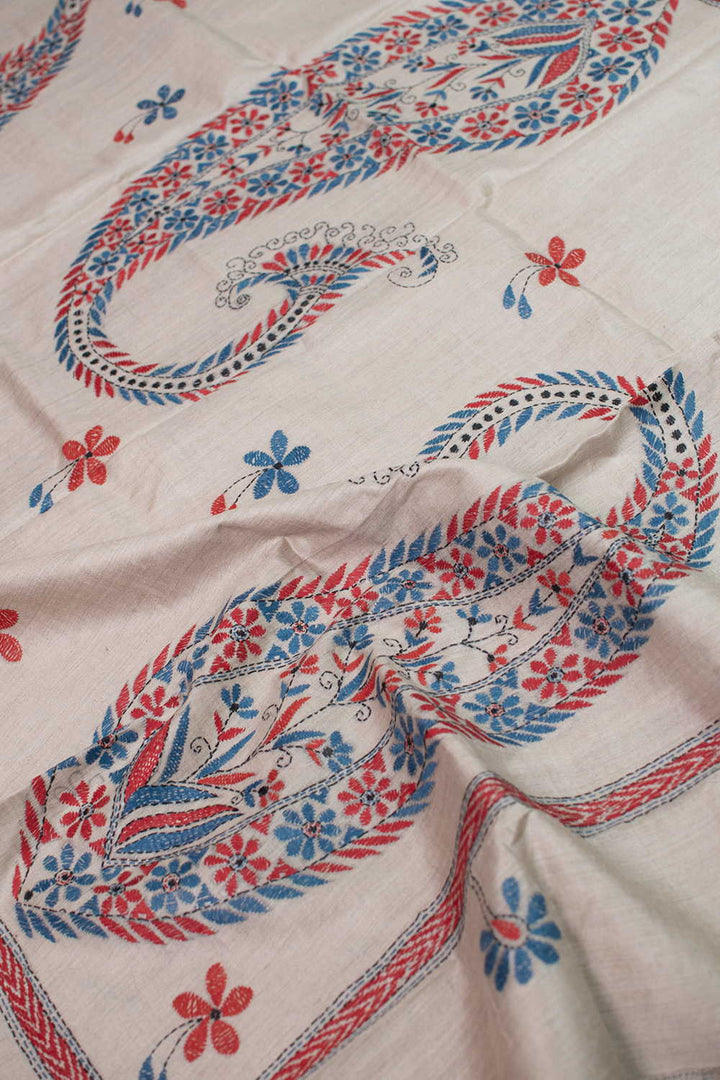 Kantha Silk Dupatta - Matkatus 