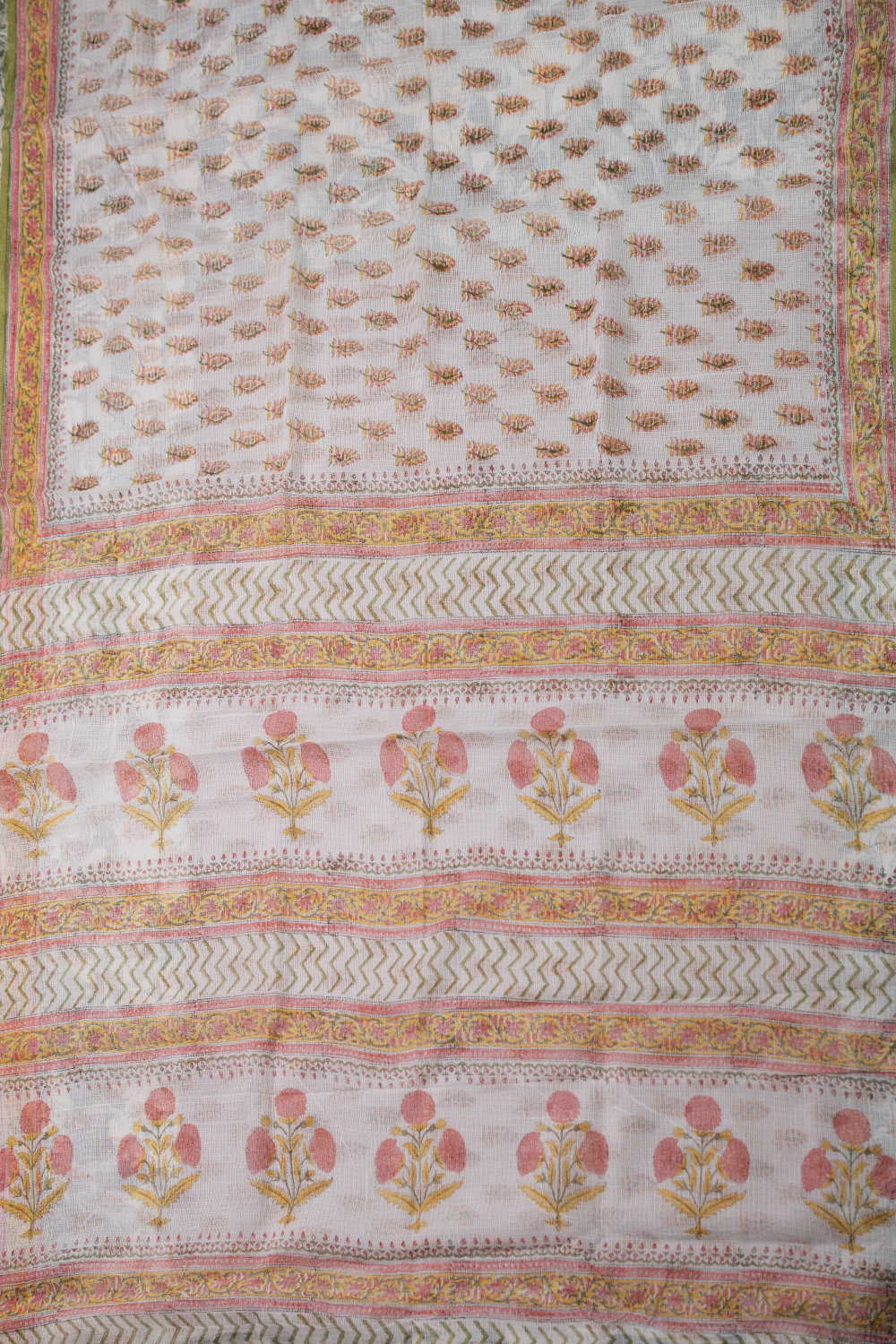 Block Printed Cotton Saree - Matkatus 