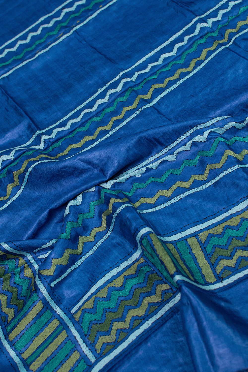 Kantha Silk Dupatta - Matkatus 