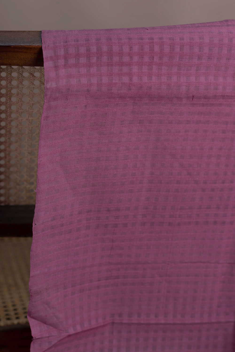 Onion Pink Boddu Checks Cotton Fabric