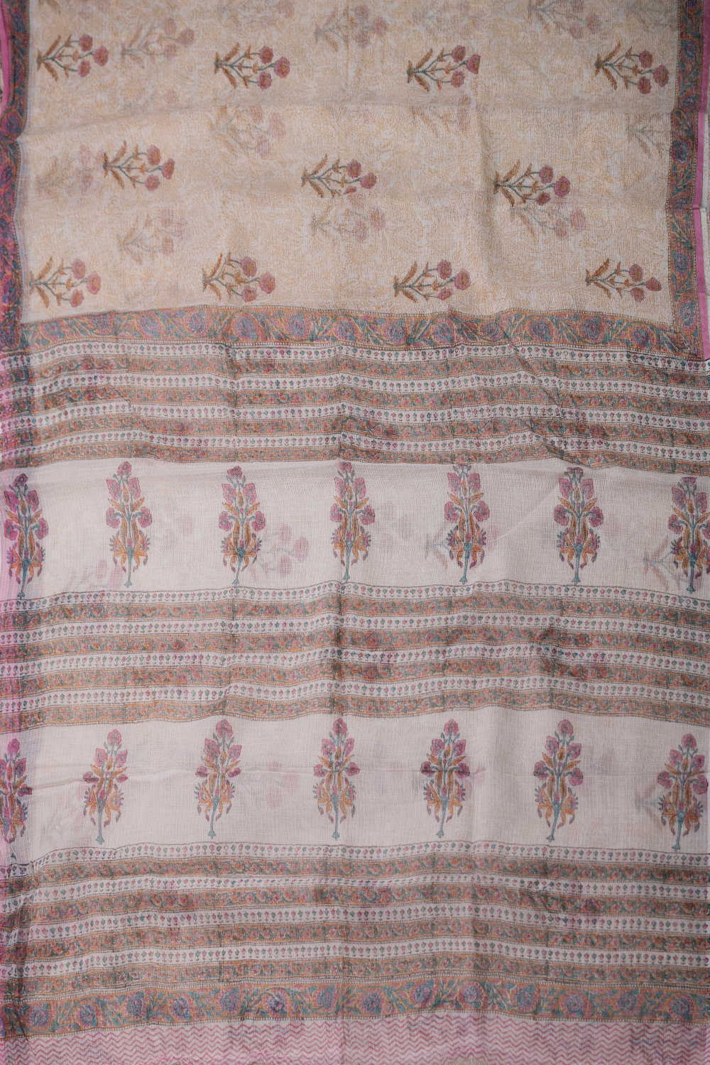 Block Printed Cotton Saree - Matkatus 