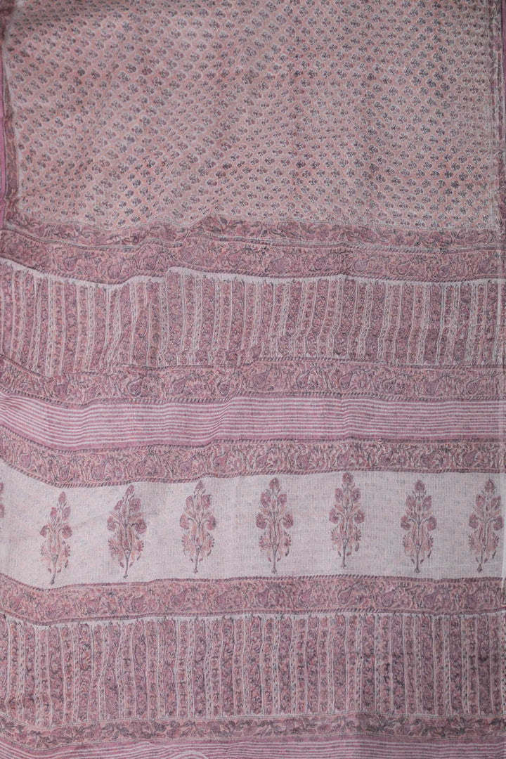 Block Printed Cotton Saree - Matkatus 