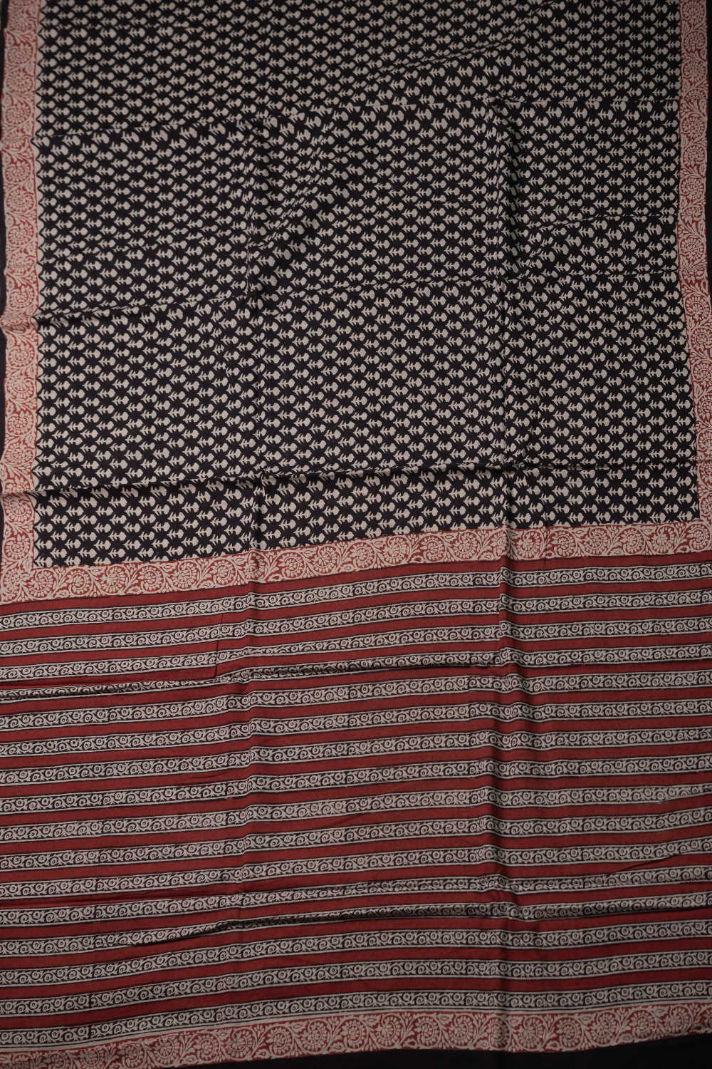 Block Printed Cotton Saree - Matkatus 