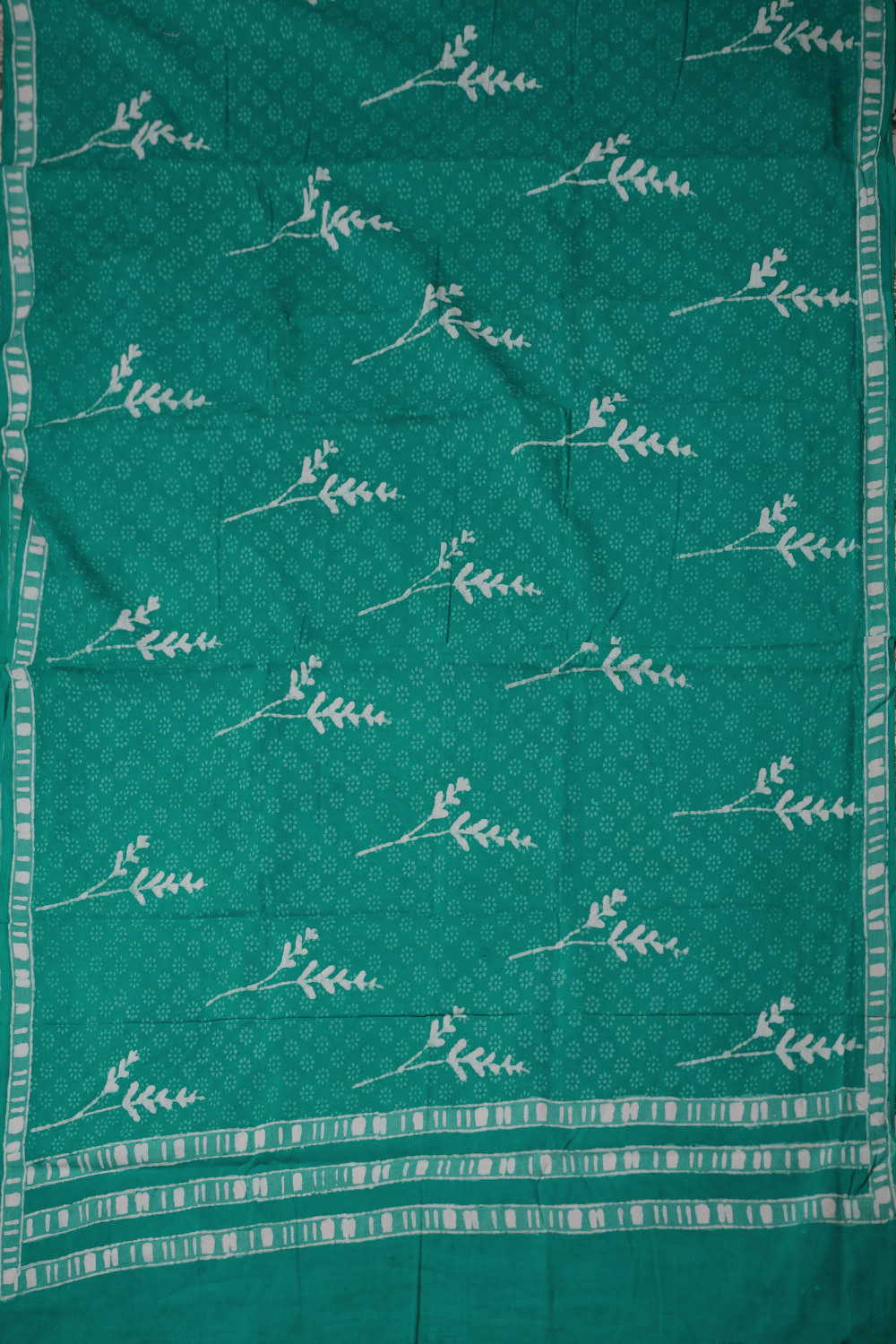 Block Printed Cotton Saree - Matkatus 