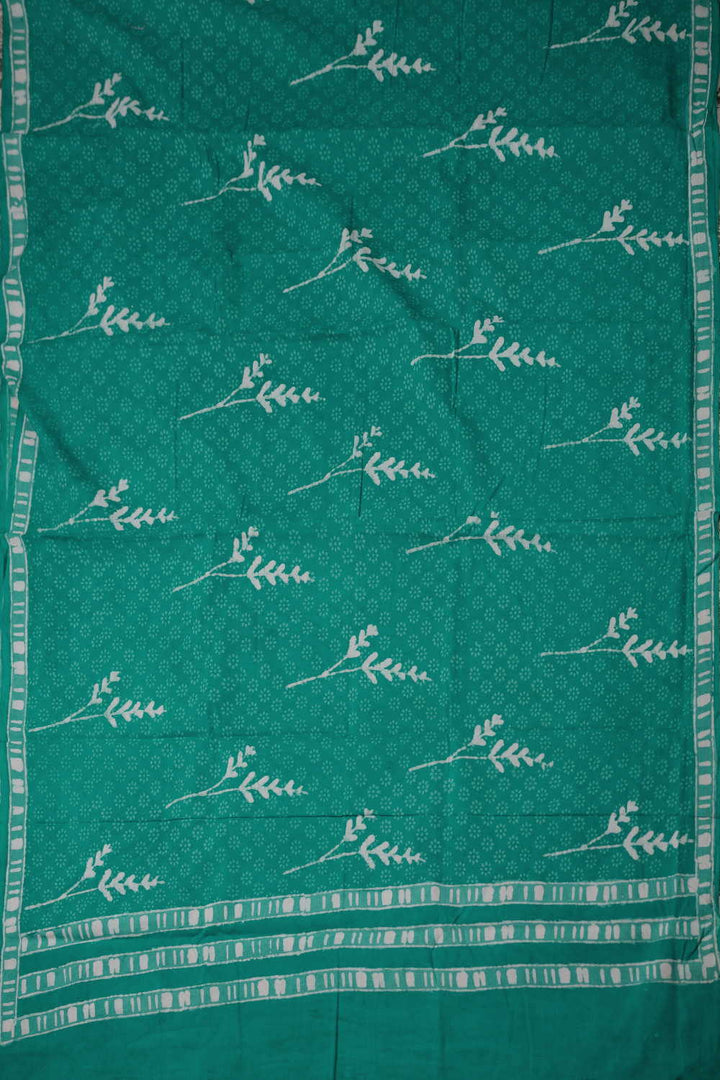 Block Printed Cotton Saree - Matkatus 