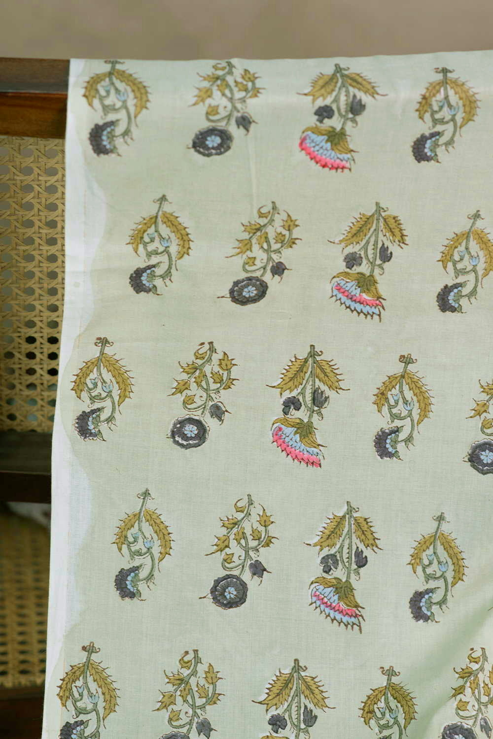 Forest Poetry Sanganeri Cotton Fabric