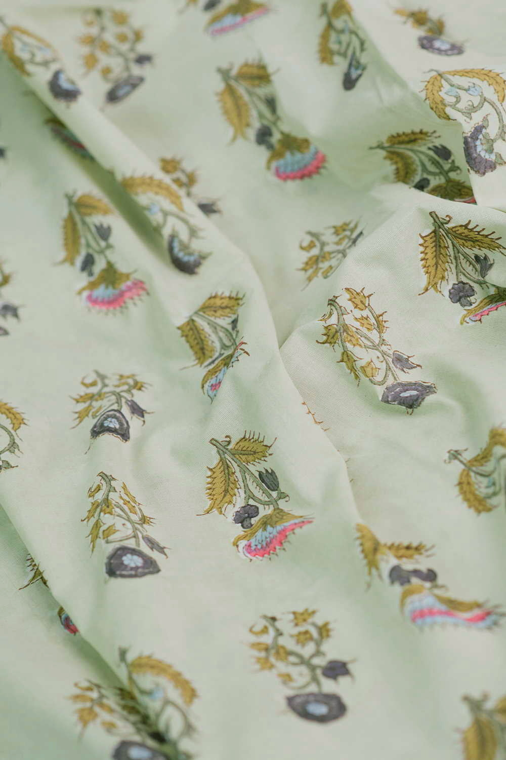 Forest Poetry Sanganeri Cotton Fabric