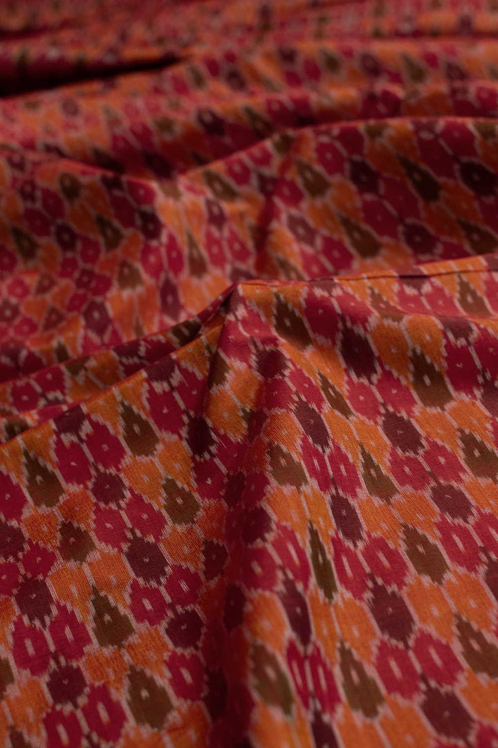Ikat Silk Cotton Fabric-Matkatus 