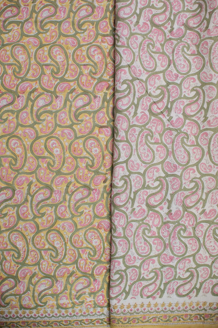Block Printed Cotton Saree - Matkatus
