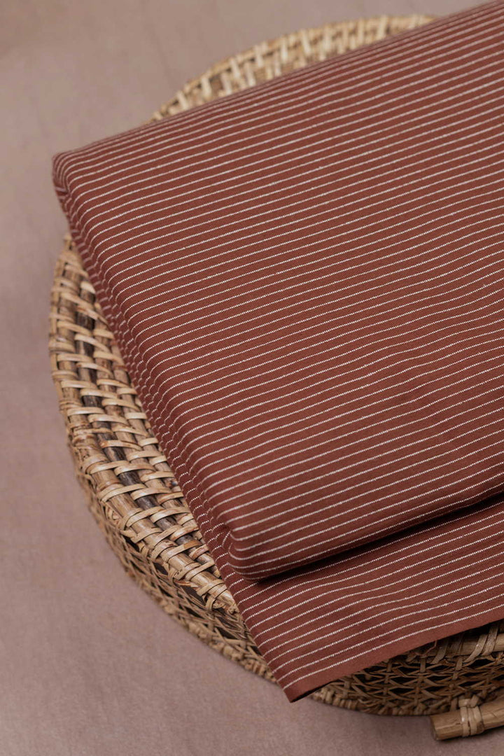 Rib Stripe Yarn Dyed Ribbed Cotton Fabric